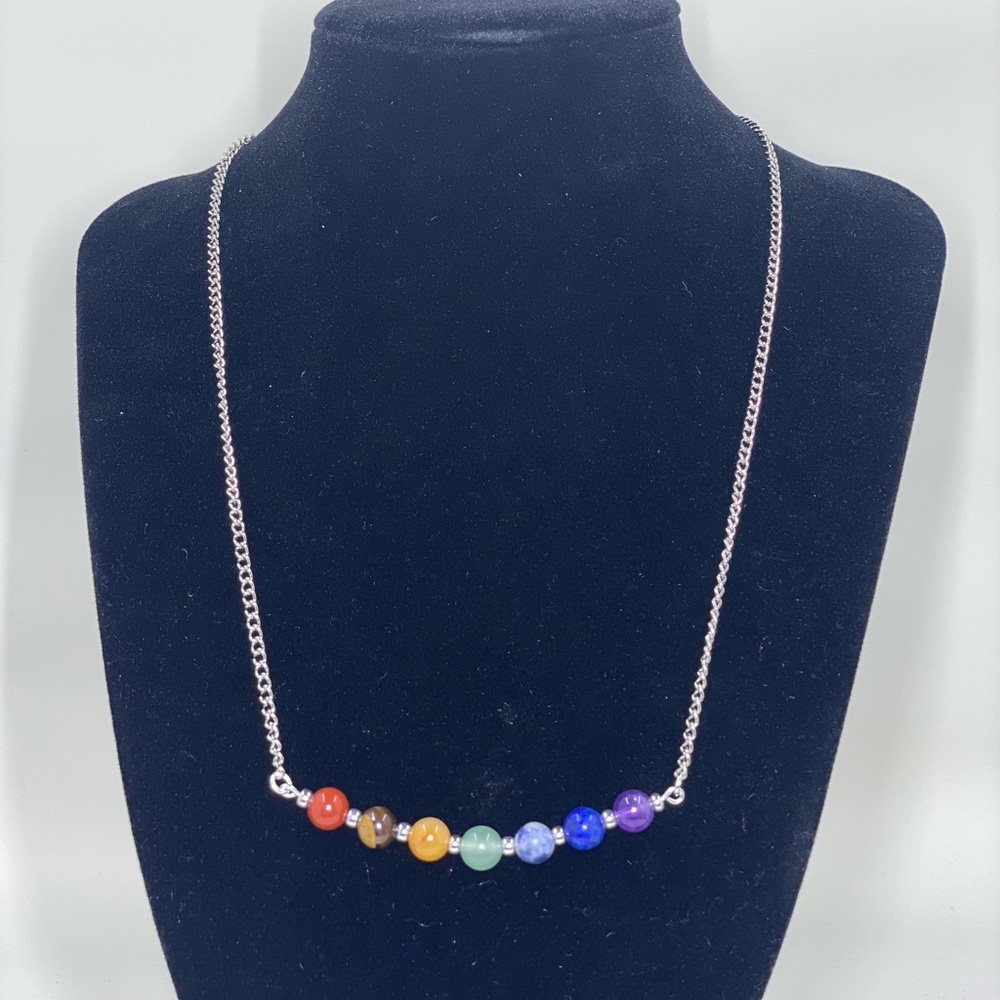 Chakra Gemstone Beaded Necklace - Women Jewelry